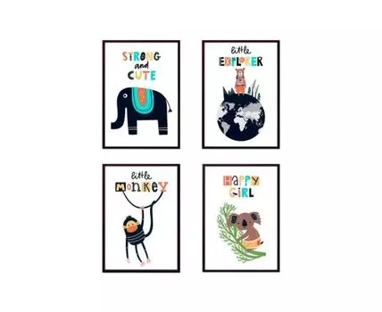 Набор постеров Детский №162 (оранжевый, 40)