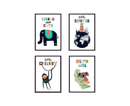 Набор постеров Детский №162 (оранжевый, 50)