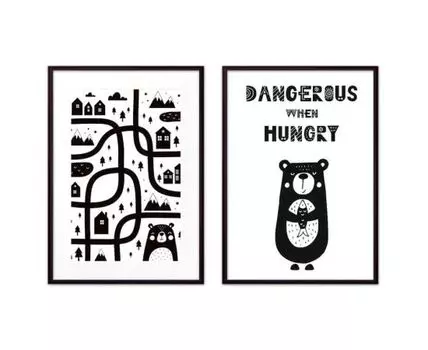 Набор постеров Детский №22 (Белый, 40)