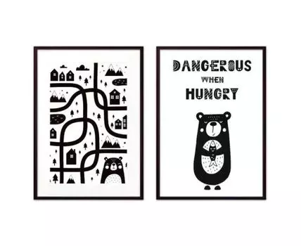 Набор постеров Детский №22 (Белый, 50)