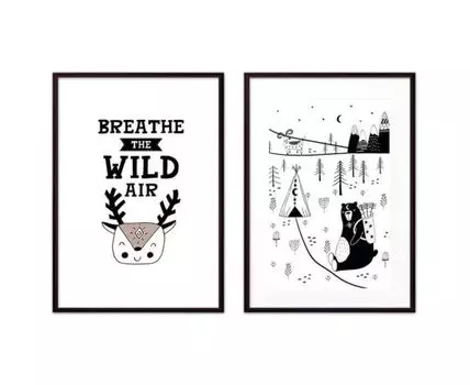 Набор постеров Детский №27 (Белый, 40)