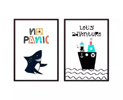 Набор постеров Детский №2 (Голубой, 30)