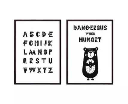 Набор постеров Детский №31 (Белый, 40)