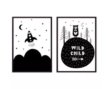 Набор постеров Детский №35 (Белый, 40)