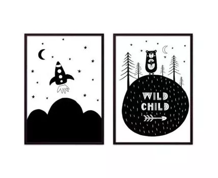 Набор постеров Детский №35 (Белый, 50)