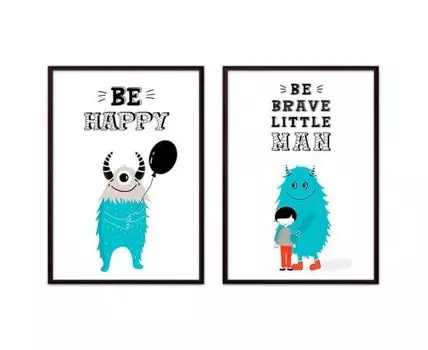 Набор постеров Детский №41 (Голубой, 50)