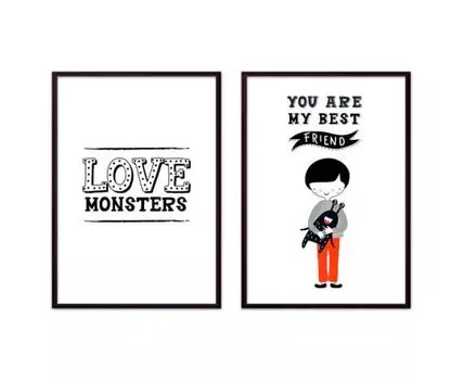 Набор постеров Детский №43 (Красный, 50)