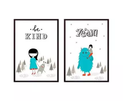 Набор постеров Детский №45 (Красный, 30)