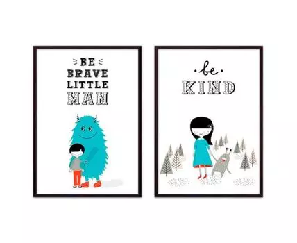 Набор постеров Детский №46 (Красный, 50)