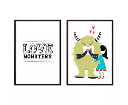 Набор постеров Детский №48 (Зеленый, 30)