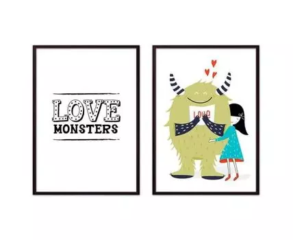 Набор постеров Детский №48 (Зеленый, 40)