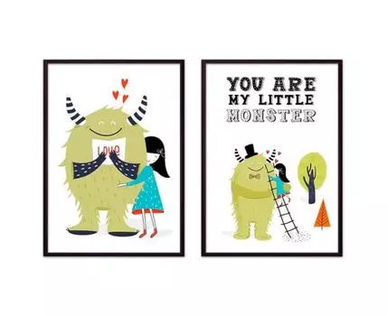 Набор постеров Детский №50 (Зеленый, 30)