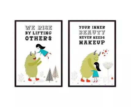 Набор постеров Детский №53 (Зеленый, 30)