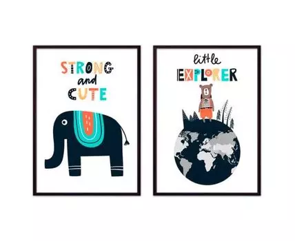 Набор постеров Детский №57 (Голубой, 50)