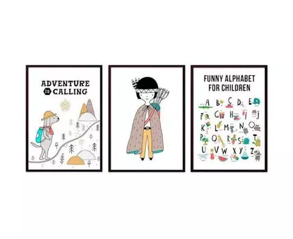 Набор постеров Детский №67 (Голубой, 40)