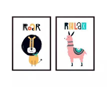 Набор постеров Детский №6 (Розовый, 30)