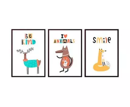 Набор постеров Детский №70 (оранжевый, 50)