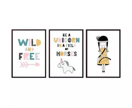 Набор постеров Детский №74 (Розовый, 50)