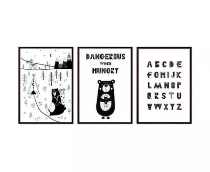 Набор постеров Детский №78 (Белый, 30)