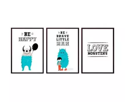 Набор постеров Детский №93 (Голубой, 30)