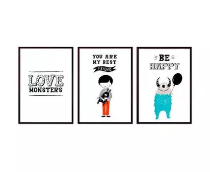 Набор постеров Детский №97 (Голубой, 50)