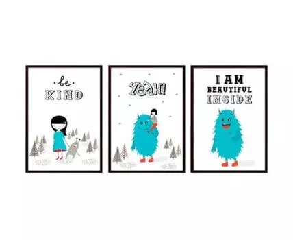 Набор постеров Детский №99 (Голубой, 30)