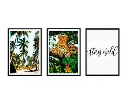 Набор постеров Джунгли №5 (Зеленый, 21)