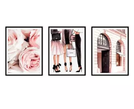 Набор постеров Fashion №116 (Коричневый, 50)