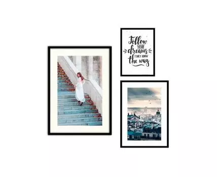 Набор постеров Fashion №57 (Голубой)