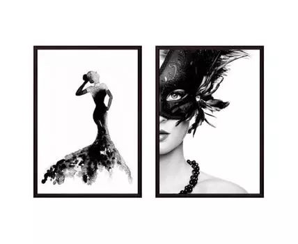 Набор постеров Fashion №7 (Белый, 40)