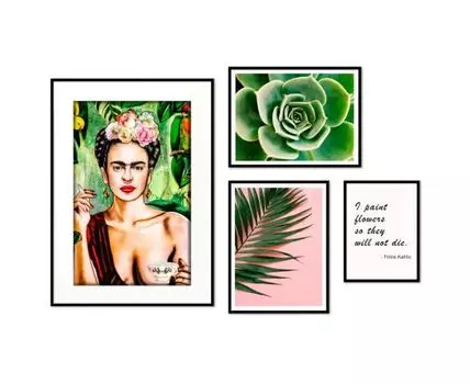 Набор постеров Фрида Кало №4 (Зеленый)