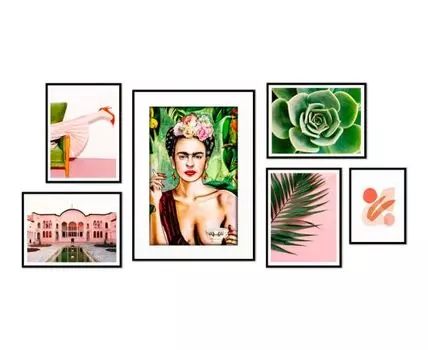 Набор постеров Фрида Кало №6 (Зеленый)