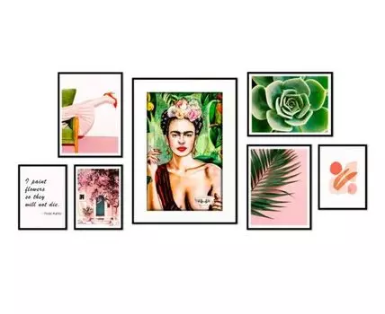 Набор постеров Фрида Кало №7 (Зеленый)