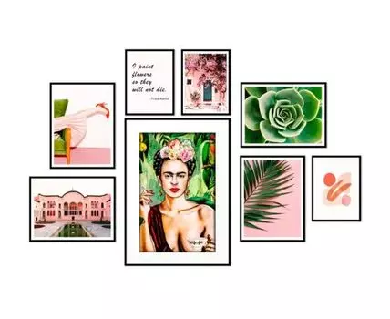 Набор постеров Фрида Кало №8 (Зеленый)