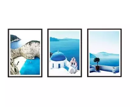 Набор постеров Греция №2 (Голубой, 50)