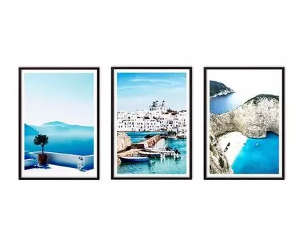 Набор постеров Греция №4 (Голубой, 50)