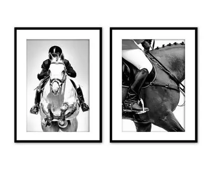 Набор постеров Конный спорт №1 (Белый, 30)