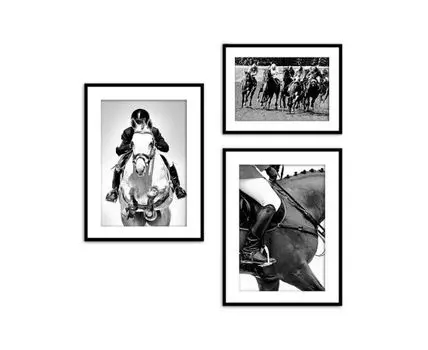 Набор постеров Конный спорт №2 (Белый)