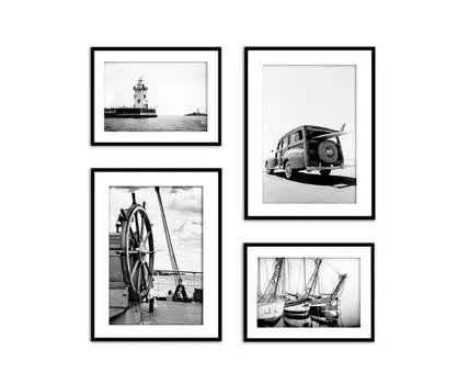 Набор постеров Корабли №1 (Белый)