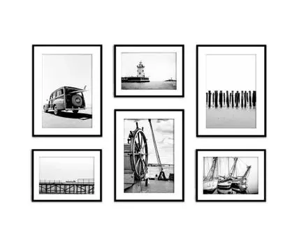 Набор постеров Корабли №2 (Белый)