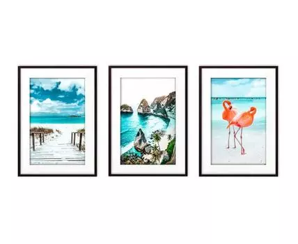 Набор постеров Море №13 (Голубой)