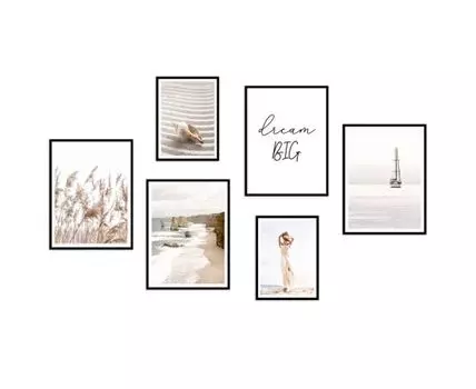 Набор постеров Море №15 (Голубой)