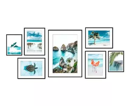 Набор постеров Море №16 (Голубой)