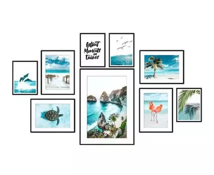 Набор постеров Море №17 (Голубой)