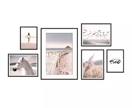 Набор постеров Море №18 (Голубой)