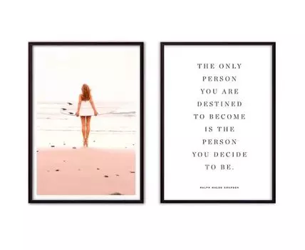 Набор постеров Море №2 (Бежевый)