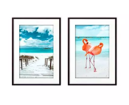 Набор постеров Море №3 (Голубой)