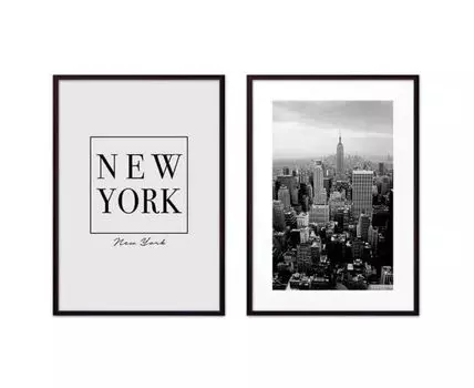 Набор постеров Нью-Йорк №1 (Белый)