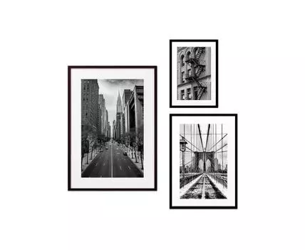 Набор постеров Нью-Йорк №28 (Белый)