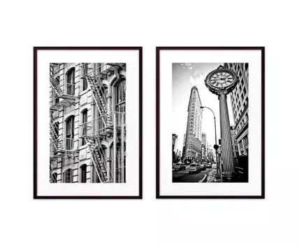 Набор постеров Нью-Йорк №2 (Белый)